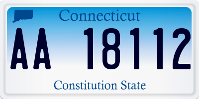 CT license plate AA18112