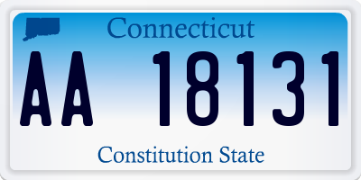 CT license plate AA18131