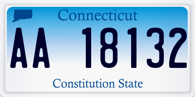 CT license plate AA18132