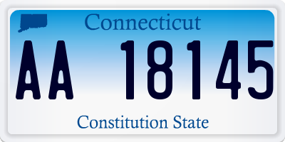 CT license plate AA18145