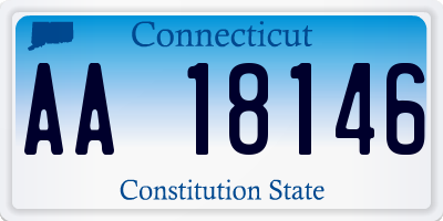 CT license plate AA18146