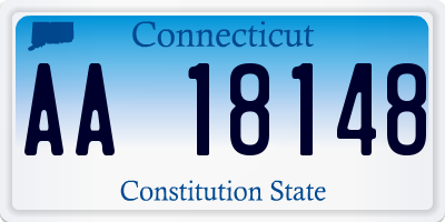 CT license plate AA18148