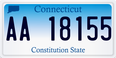 CT license plate AA18155