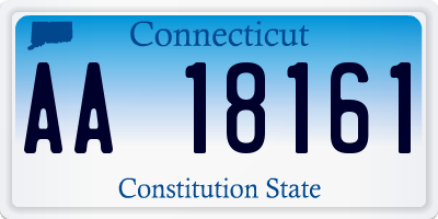 CT license plate AA18161