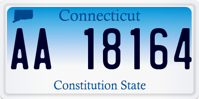 CT license plate AA18164