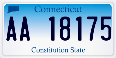 CT license plate AA18175