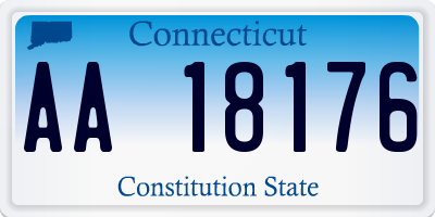 CT license plate AA18176