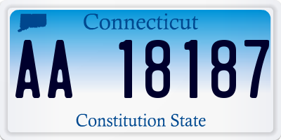 CT license plate AA18187