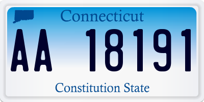 CT license plate AA18191