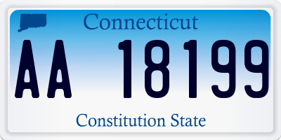 CT license plate AA18199