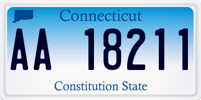 CT license plate AA18211