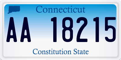 CT license plate AA18215