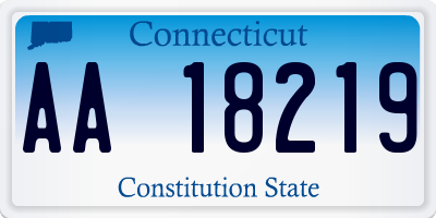 CT license plate AA18219