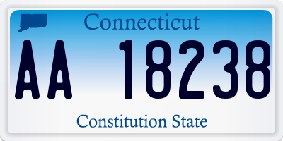 CT license plate AA18238