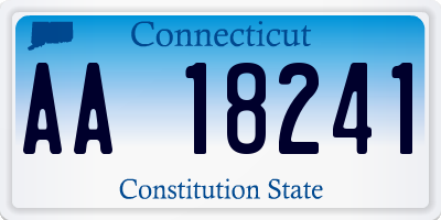 CT license plate AA18241