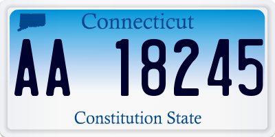 CT license plate AA18245