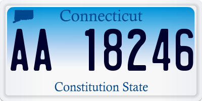 CT license plate AA18246