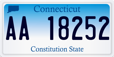 CT license plate AA18252