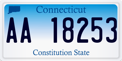 CT license plate AA18253