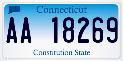 CT license plate AA18269