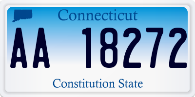 CT license plate AA18272