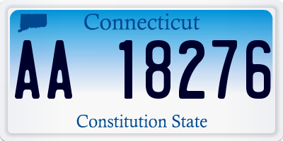 CT license plate AA18276