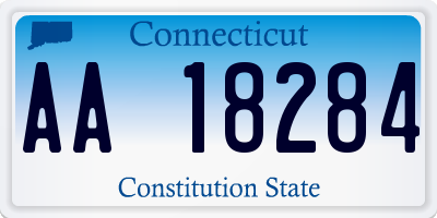 CT license plate AA18284