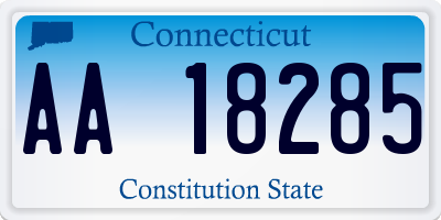 CT license plate AA18285