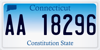 CT license plate AA18296