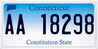 CT license plate AA18298