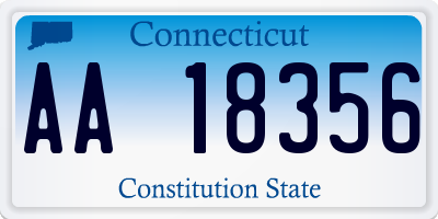 CT license plate AA18356