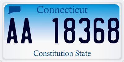 CT license plate AA18368