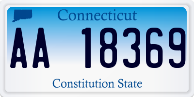 CT license plate AA18369