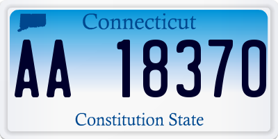 CT license plate AA18370