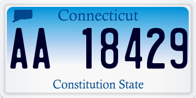 CT license plate AA18429