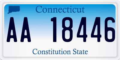 CT license plate AA18446