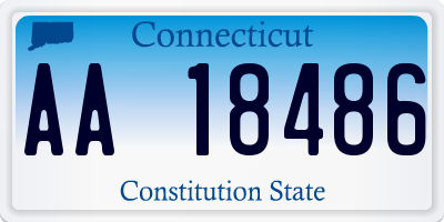 CT license plate AA18486