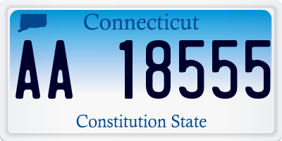 CT license plate AA18555