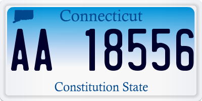 CT license plate AA18556