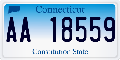 CT license plate AA18559