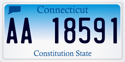 CT license plate AA18591