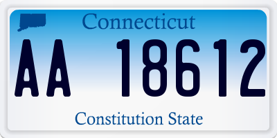 CT license plate AA18612