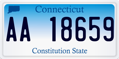 CT license plate AA18659