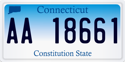 CT license plate AA18661