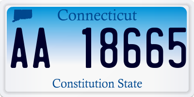 CT license plate AA18665