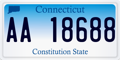 CT license plate AA18688