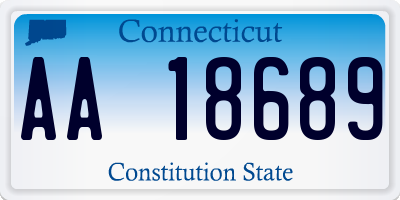 CT license plate AA18689