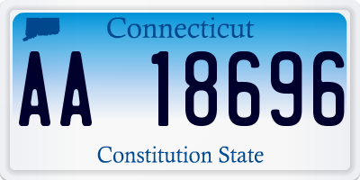 CT license plate AA18696