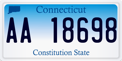 CT license plate AA18698