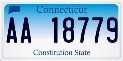 CT license plate AA18779